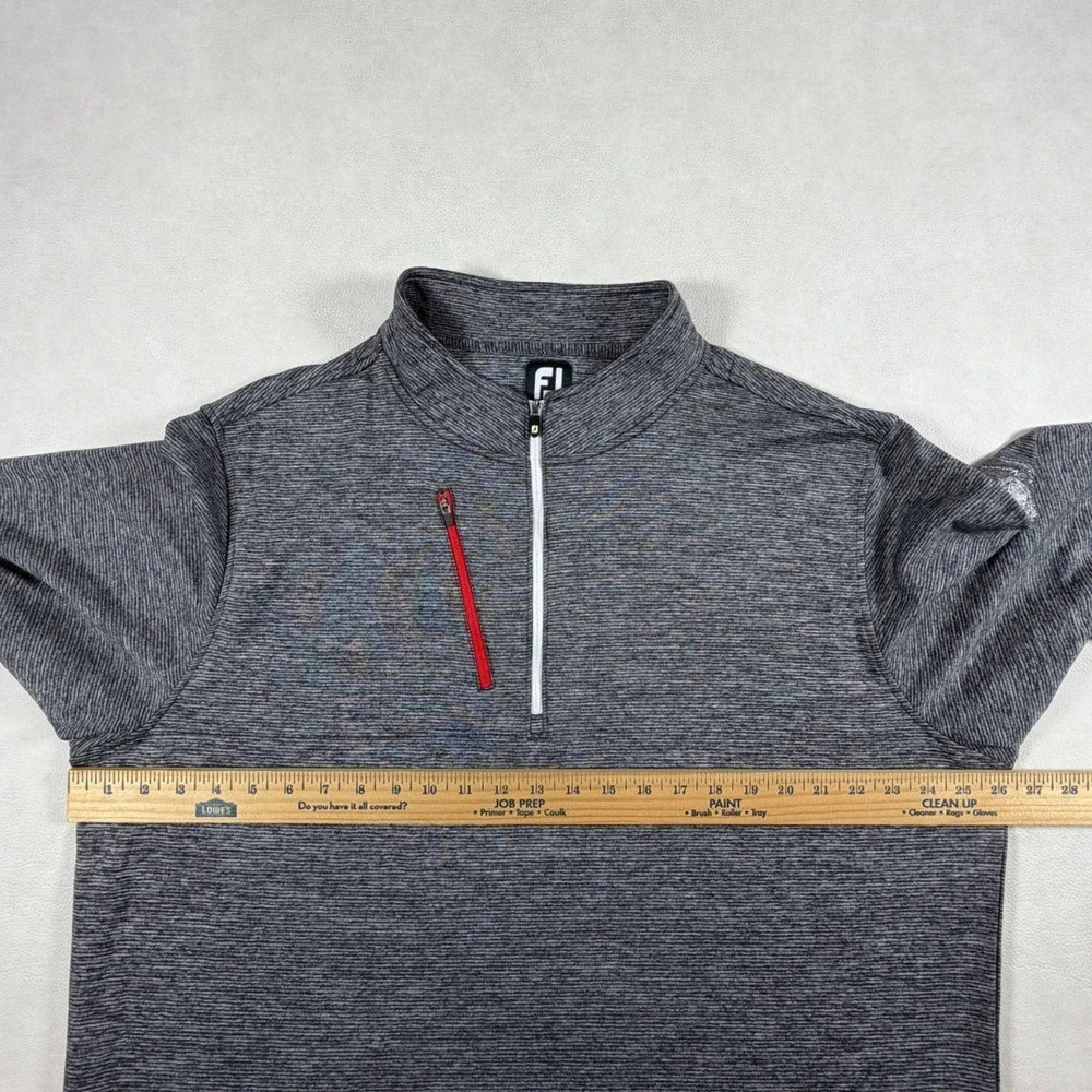 FootJoy Mens XXL Trump National Charlotte Quarter Zip Pullover Gray Heather
